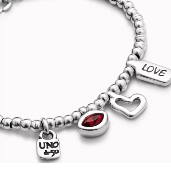 Uno de 50 Bracelet - I am waiting 4U - Red Crystal - BN - Picture 3 of 13